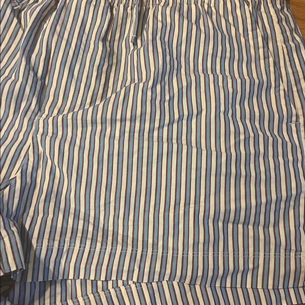 Old Navy Blue White Brown Striped Shorts Size XL - Picture 5 of 8